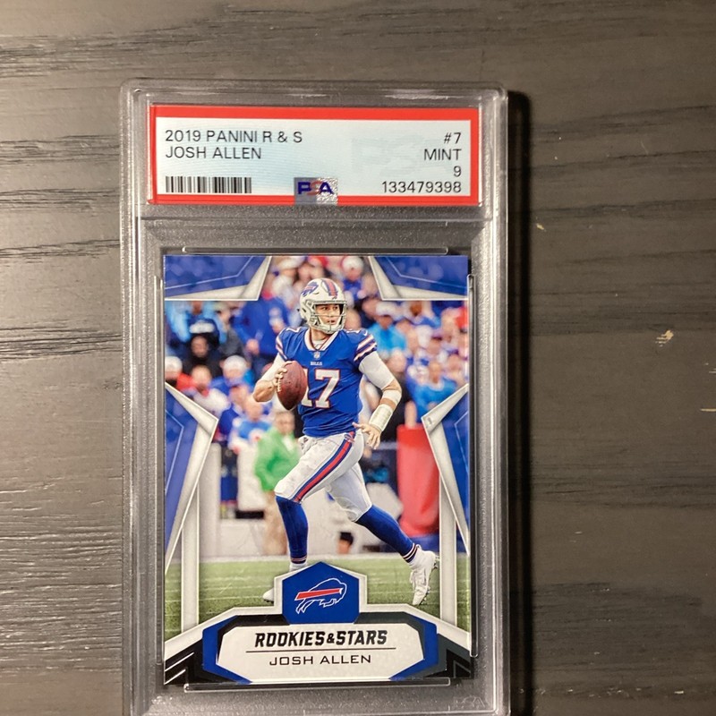   PANINI ROOKIES & STARS #7 JOSH ALLEN PSA 9