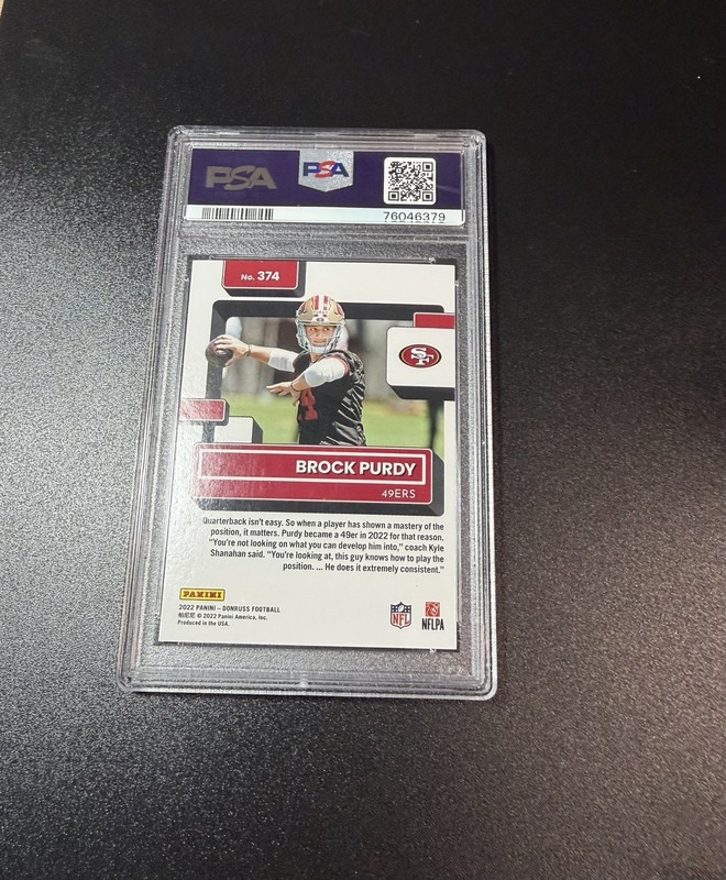 Brock Purdy **ROOKIE CARD** 2022 Donruss PSA GEM MINT 10 GRADE! 🔥 view 2