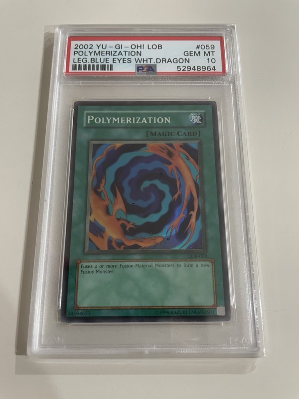 Yu-Gi-Oh LOB-059 Polymerization OG Print PSA 10