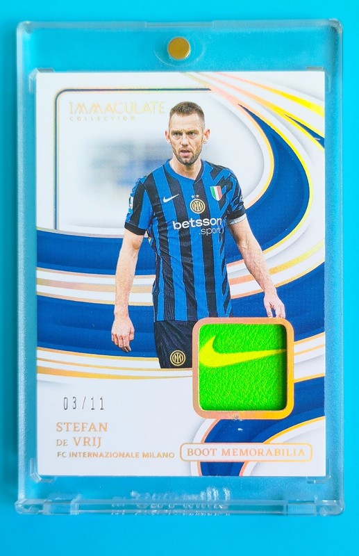 2024-25 Immaculate Inter Milan Stefan de Vrij Match-worn Boot Patch Auto 3/11