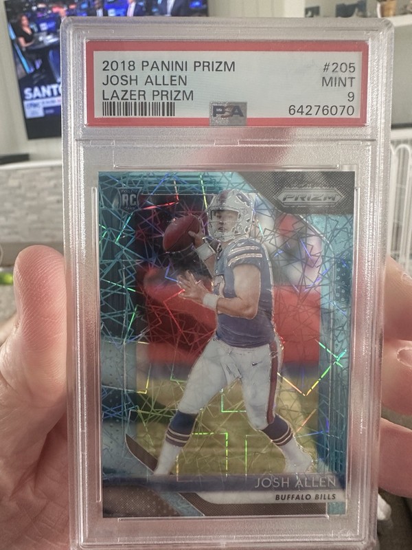 2018 Panini Prizm - Rookie Josh Allen #205 Lazer Prizm (RC) PSA 9 MINT SP