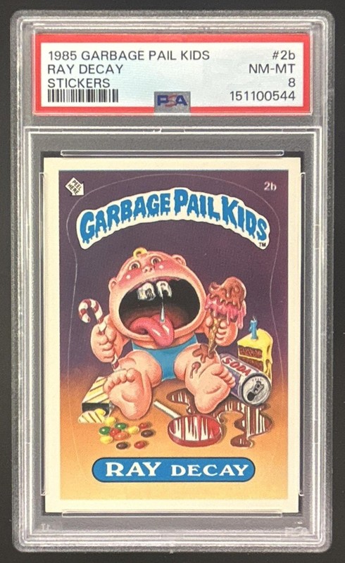 1985 TOPPS GARBAGE PAIL KIDS SERIES 1 RAY DECAY #2B PSA 8 TWO ** ASTERISKS