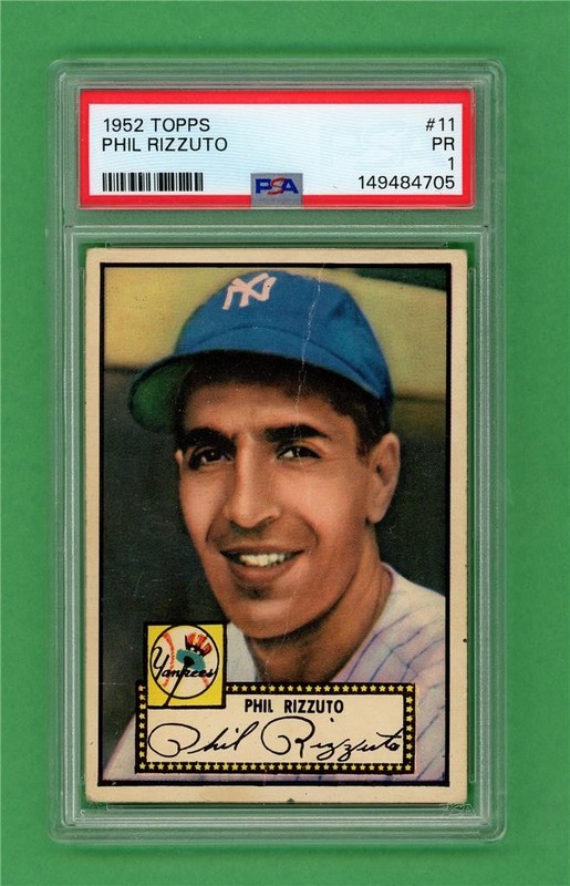 1952 Topps #11 Phil Rizzuto * CENTERED PSA PR 1 * New York Yankees baseball card
