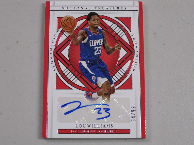 2020-21 National Treasures Penmanship Autograph Auto Lou Williams 64/99 view 1