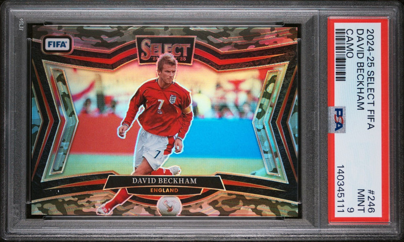 2024-25 Panini Select FIFA Camo David Beckham #246 PSA 9 England /135