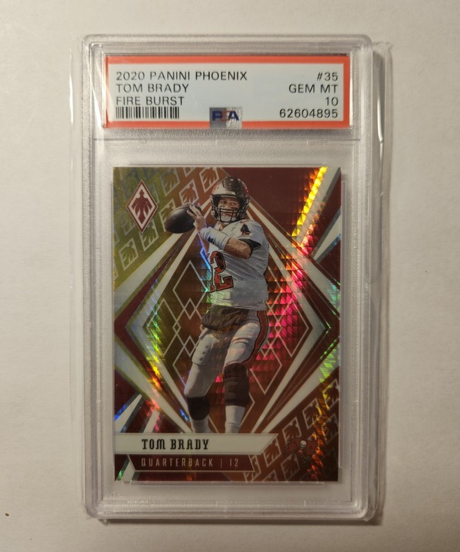 2020 Panini Phoenix Fire Burst Tom Brady #35 PSA 10 Buccaneers