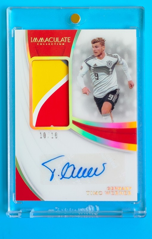 2018-19 Immaculate Germany Timo Werner match-worn Gold Patch Auto 10/10