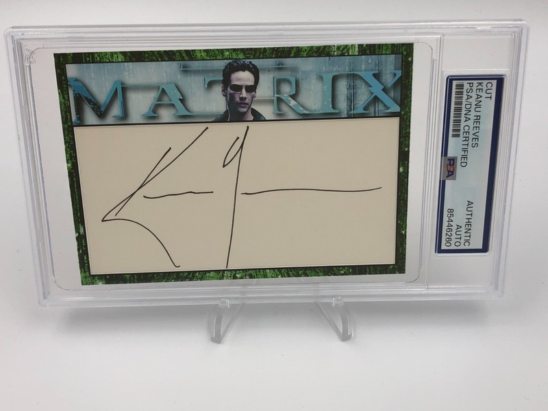 KEANU REEVES PSA AUTO 1/1 Card  3 x 5" Signed Authentic Custom 1 of 1 THE MATRIX