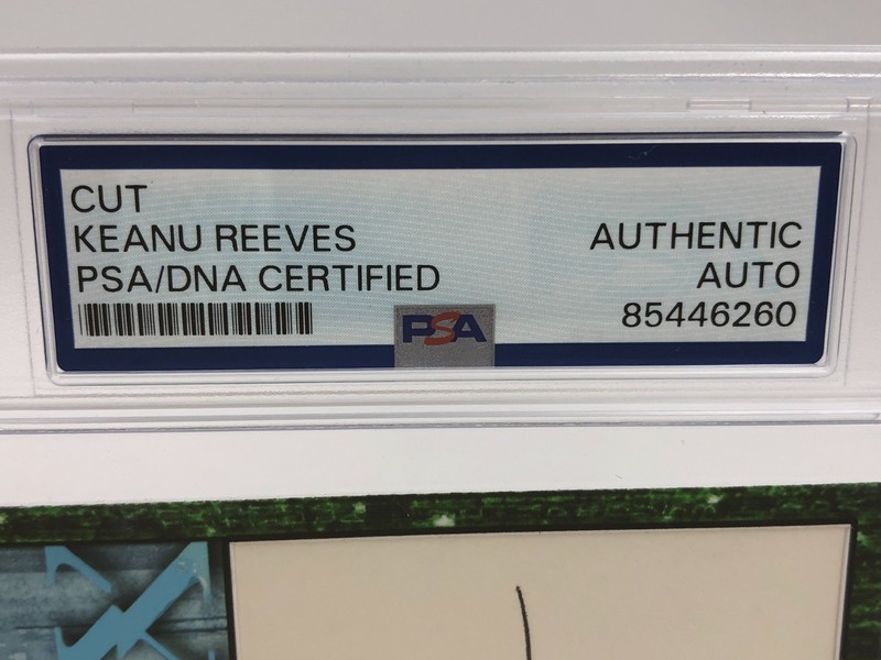 KEANU REEVES PSA AUTO 1/1 Card 3 x 5" Signed Authentic Custom 1 of 1 THE MATRIX view 2