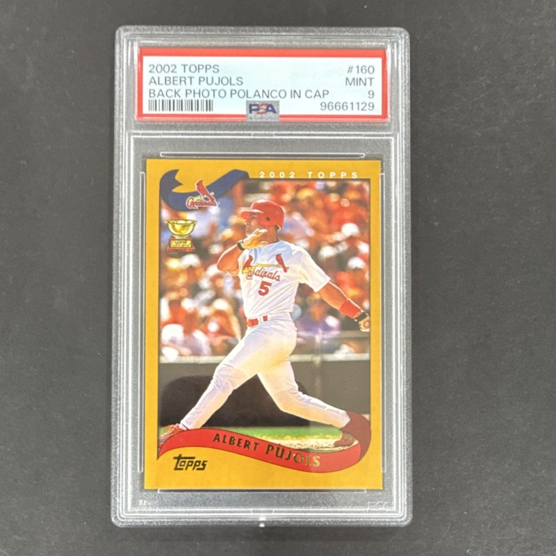 Topps 2002 Albert Pujols Placido Polanco #160 Gold /2002 PSA 9 Cardinals