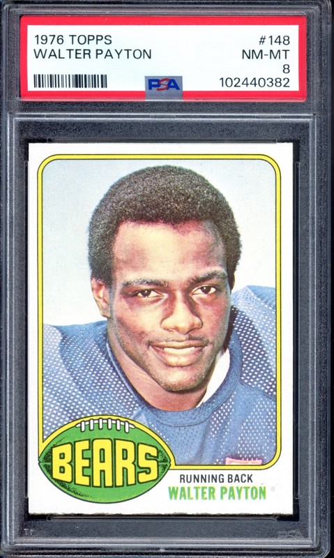 1976 Topps #148 Walter Payton Rookie PSA 8 Vintage HOF RC Football Card (0382)