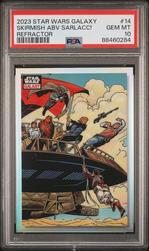 2023 TOPPS CHROME STAR WARS GALAXY #14 SKIRMISH ABV SARLACC! REFRACTOR PSA 10