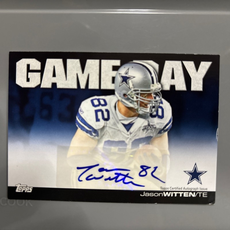 JASON WITTEN 2011 TOPPS GAME DAY AUTOGRAPH COWBOYS AUTO #GDA-JWI Rare