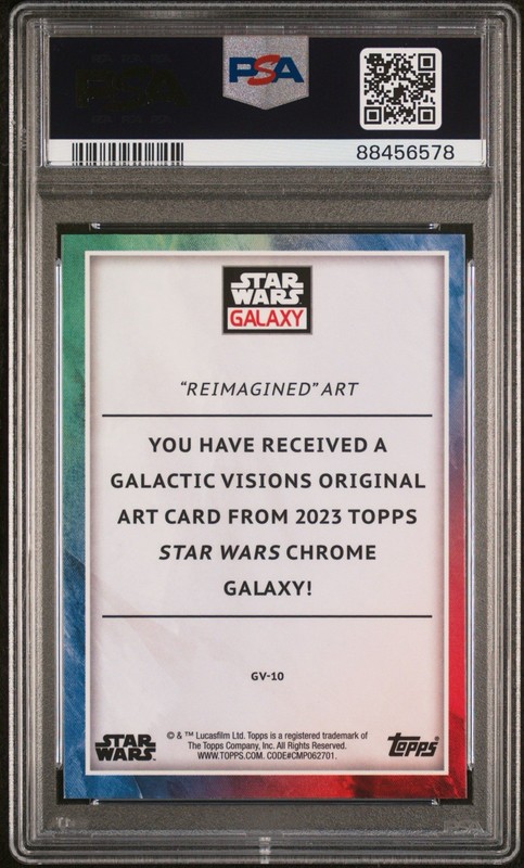 2023 STAR WARS GALAXY GALACTIC VISIONS REIMAGINED #GV10 "REIMAGINED" PSA 10 view 2