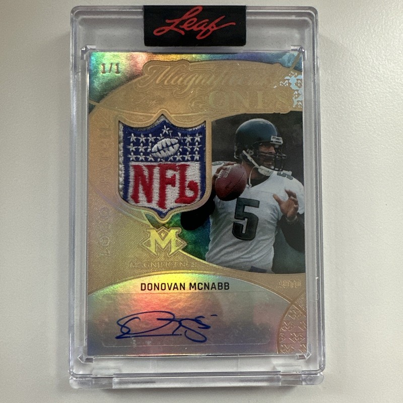 2026 Leaf Magnificence Magnificent ONES Donovan McNabb 1/1 NFL Shield Patch Auto