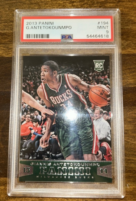 2013-14 Panini Giannis Antetokounmpo RC Rookie #194 Bucks PSA 9