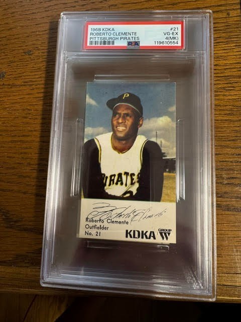 Roberto Clemente 1968 KDKA Pittsburgh Pirates #21 Pittsburgh Pirates PSA 4 (MK)