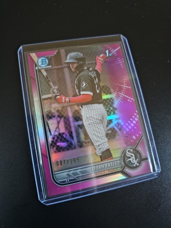 2022 Bowman - Chrome Prospects Elijah Tatis #BCP-23 Fuchsia Refractor /199 (RC) view 2