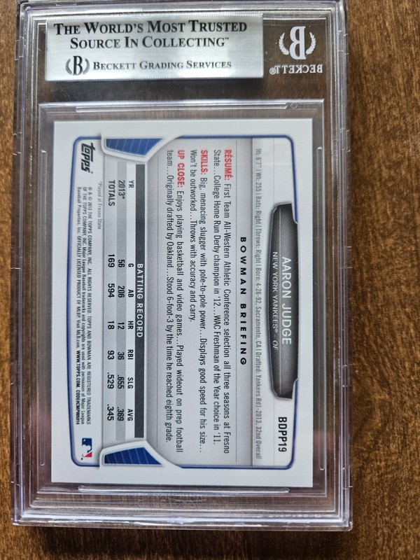 2013 AARON JUDGE BOWMAN DRAFT RC BGS 9 view 2