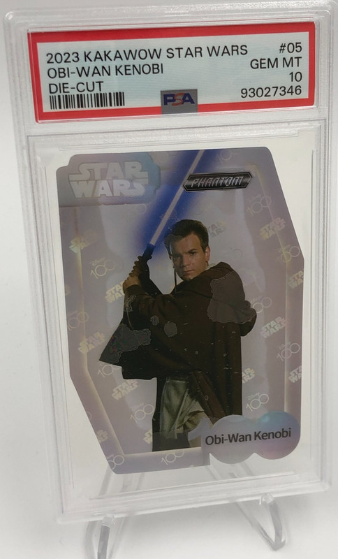 2023 KAKAWOW STAR WARS Card OBI-WAN KENOBI #05 DIE-CUT graded PSA GEM MINT 10