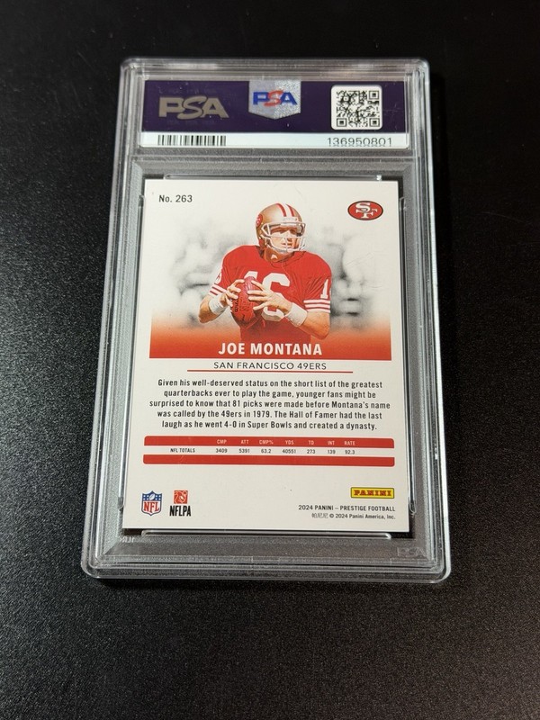 Joe Montana **PREMIUM PURPLE PRESTIGE** PSA9 MINT GRADE! /99 RARE POP 1 🔥 view 2