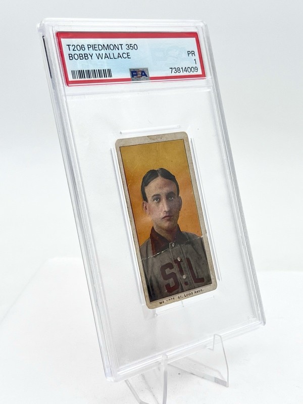 T206 Piedmont Cigarette 350 Bobby Wallace Baseball Card PSA 1 PR view 2