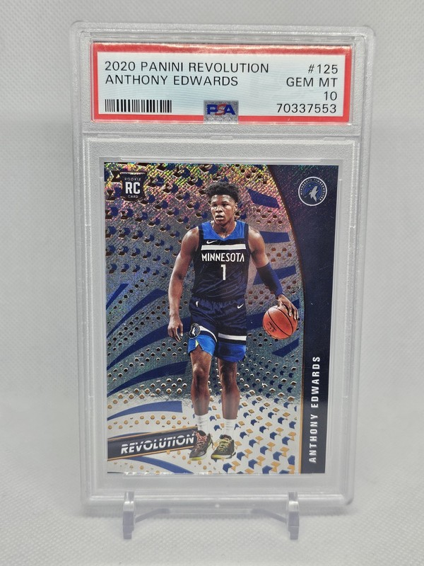 2020 PANINI REVOLUTION #125 ANTHONY EDWARDS ROOKIE RC PSA 10