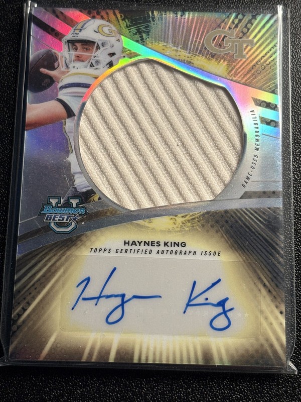 Haynes King Game Used Relic Patch Auto 2025 Bowman University U Best Panthers