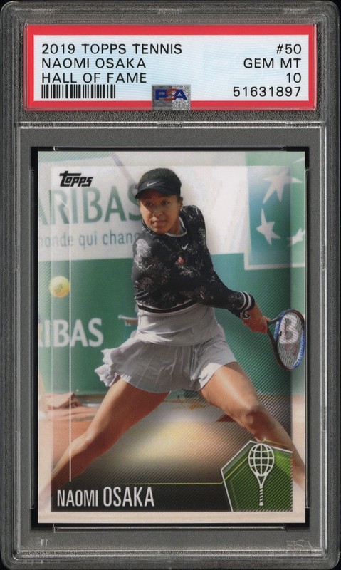 2019 Topps Tennis Hall of Fame #50 Naomi Osaka (RC) Rookie Card PSA 10