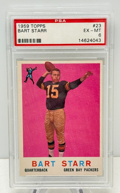 1959 Topps #23 Bart Starr Green Bay Packers PSA 6 EX-MT Vintage Football Card