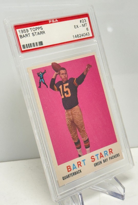 1959 Topps #23 Bart Starr Green Bay Packers PSA 6 EX-MT Vintage Football Card view 2