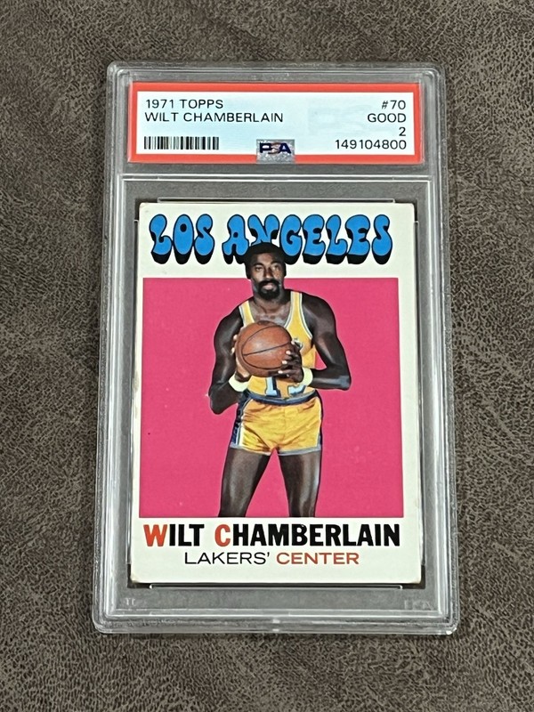 1971 Topps Wilt Chamberlain #70 PSA 2 Good Los Angeles Lakers HOF Legend!!