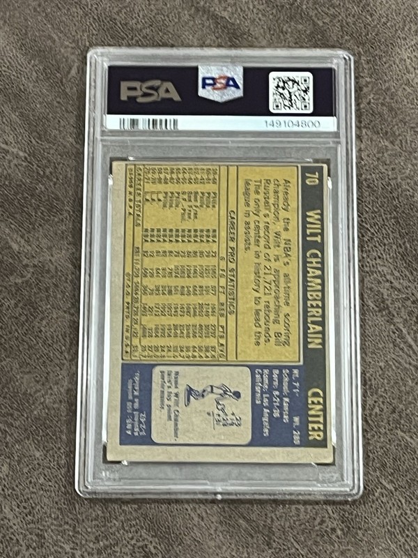 1971 Topps Wilt Chamberlain #70 PSA 2 Good Los Angeles Lakers HOF Legend!! view 2