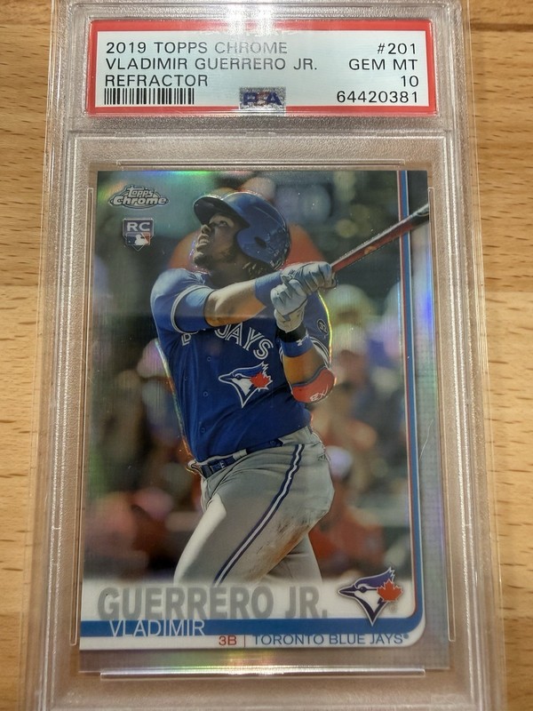⭐️2019 Topps Chrome Refractor #201 Vladimir Guerrero Jr RC Rookie PSA 10⭐️