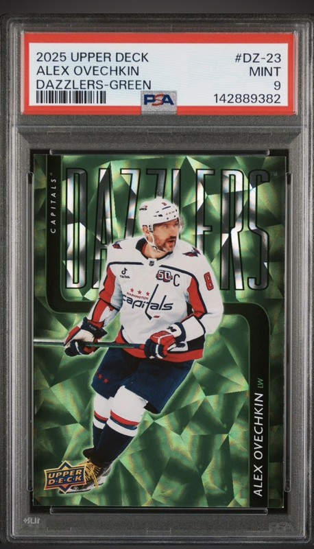 Alex Ovechkin Dazzlers GREEN🔥PSA 9🎉Goal RECORD Year🏆Washington Capitals🔥 view 1