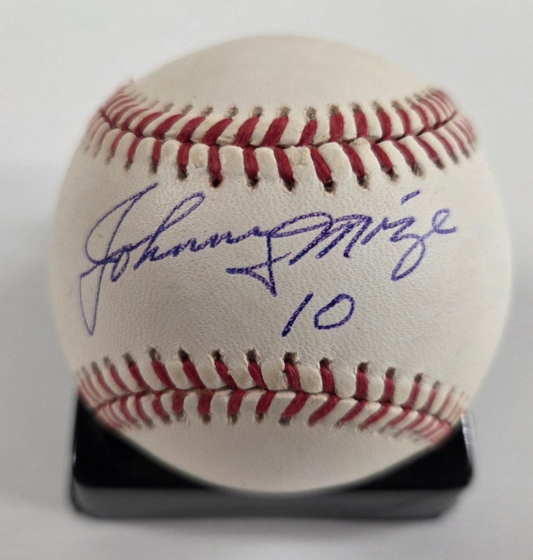 Johnny Mize Cardinals Giants Autograph ONL Baseball Auto PSA (Clean)