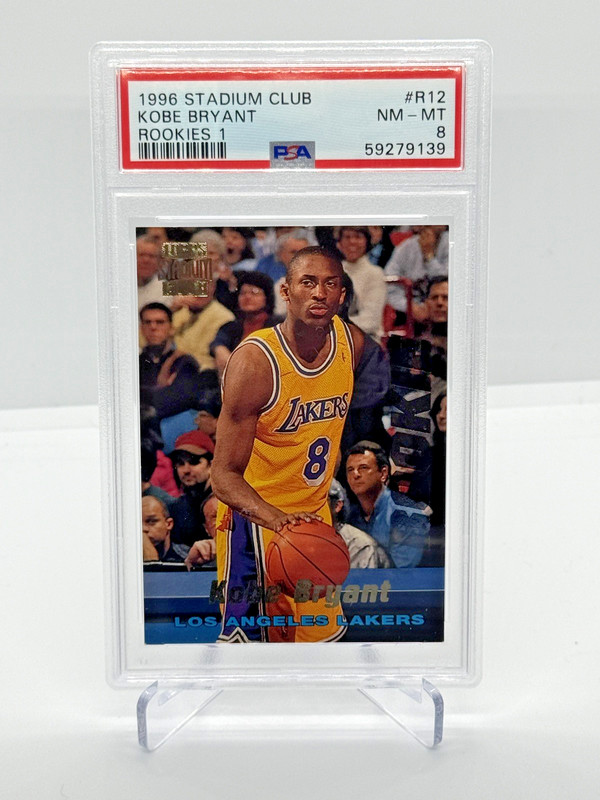 1996 Stadium Club Rookies 1 Kobe Bryant #R12 PSA 8 RC Lakers HOF 🔥