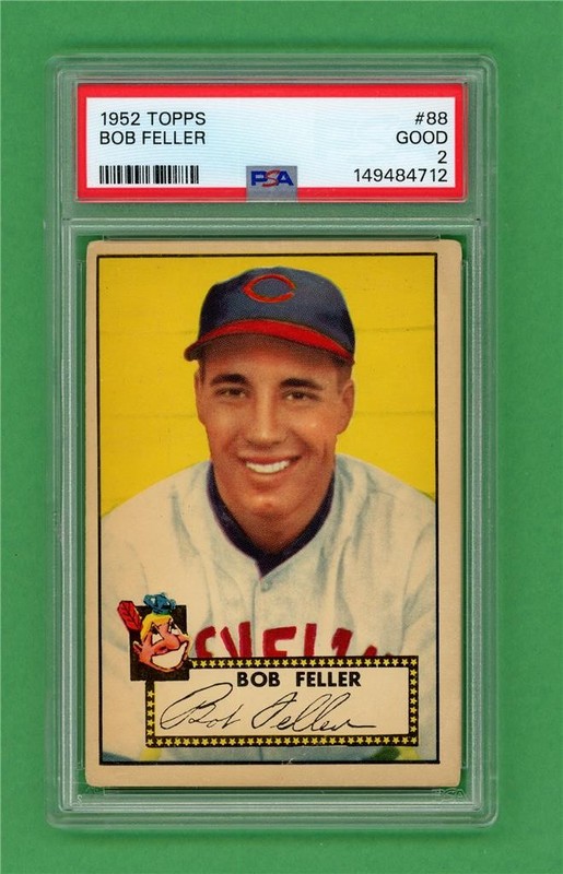 1952 Topps #88 Bob Feller * PSA Good 2 * Cleveland Indians vintage baseball card