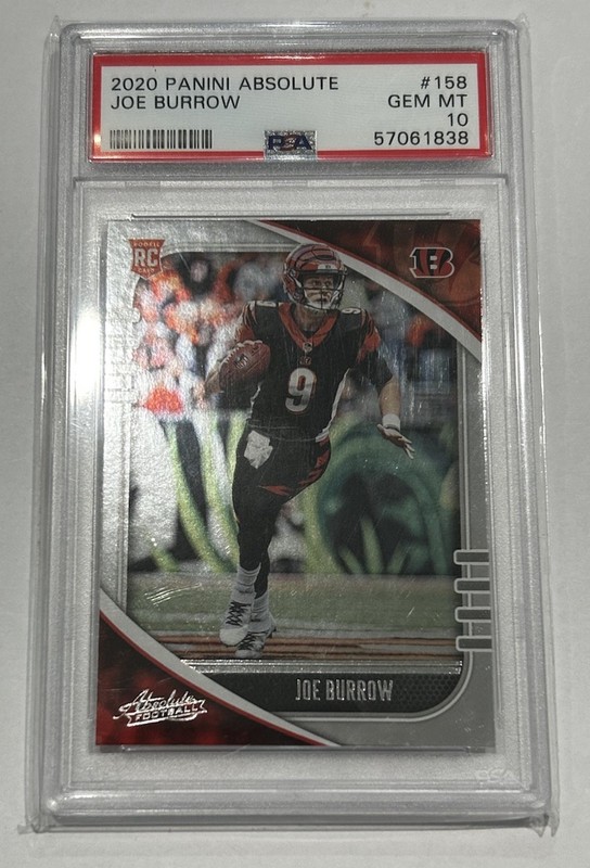 Panini Absolute Joe Burrow #158 Rookie GEM MT PSA 10 Bengals