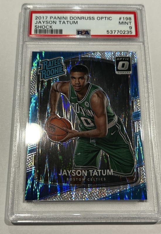 Panini 2017-18 Donruss Optic Jayson Tatum #198 Shock Rated Rookie PSA 9