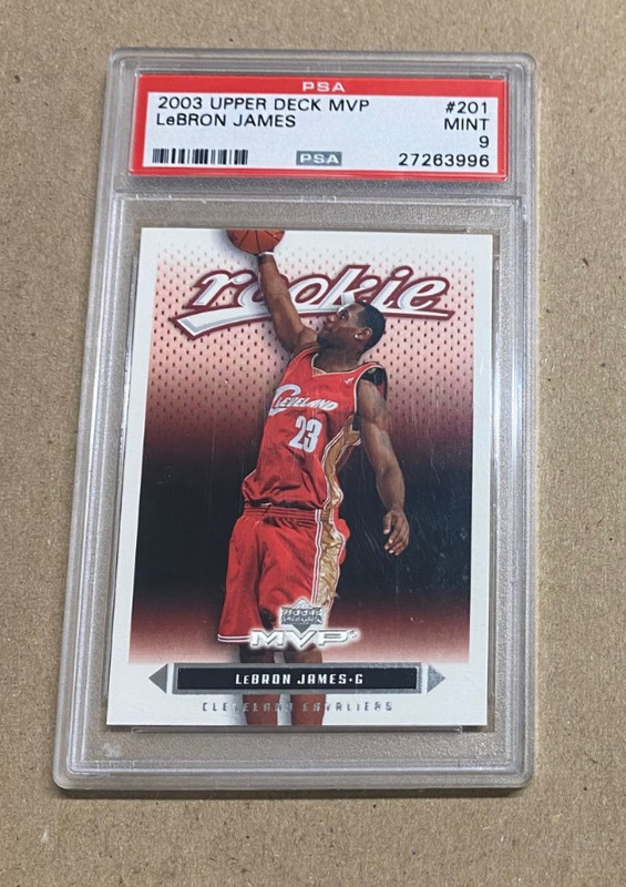 2003-04 Upper Deck MVP #201 Lebron James RC PSA 9 $149.99