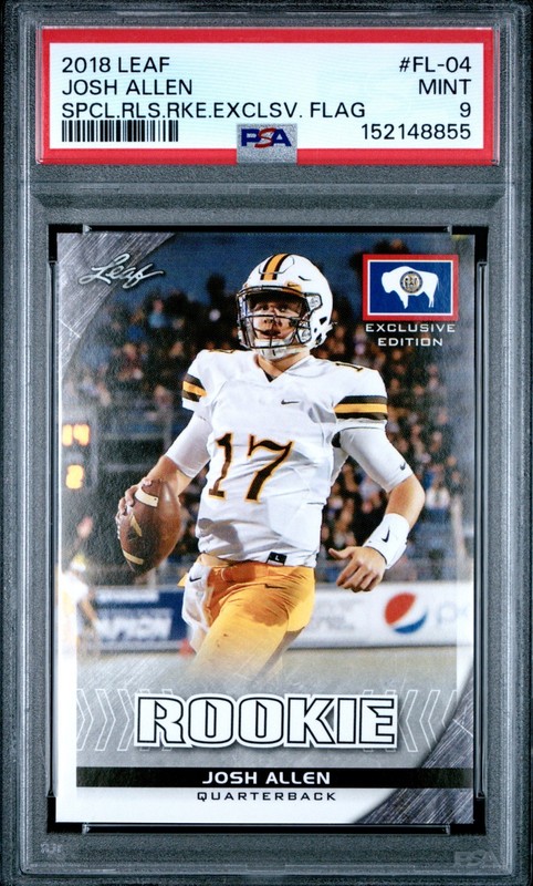 JOSH ALLEN 2018 Leaf Exclusive State Flag Edition Rookie RC Card #FL-04 PSA 9
