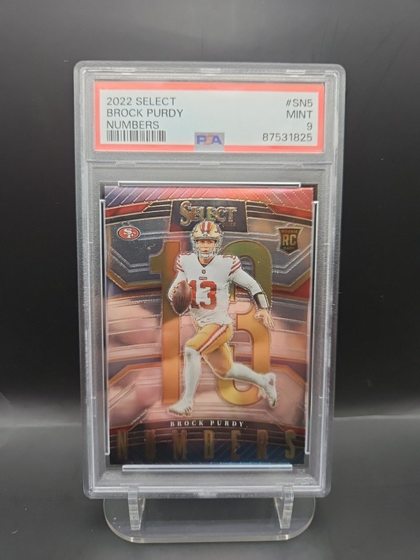 2022 Select Brock Purdy Numbers Insert RC PSA 9 49ers