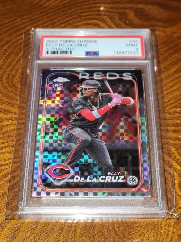 2024 Topps Chrome Elly De La Cruz X-Fractor Rookie Card RC PSA 9 Reds