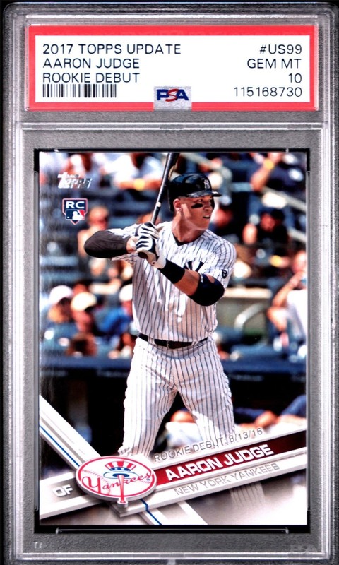 2017 Topps Update Aaron Judge #US99 Rookie Debut Card PSA 10 GEM MINT-NY Yankees