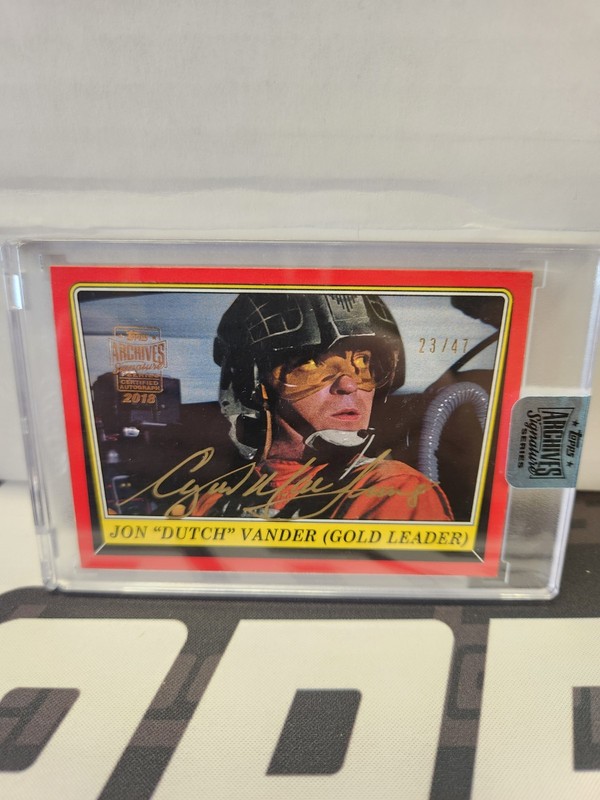 2018 Topps Star Wars Archives Signature of  Angus MacInnes as Dutch # 23/47