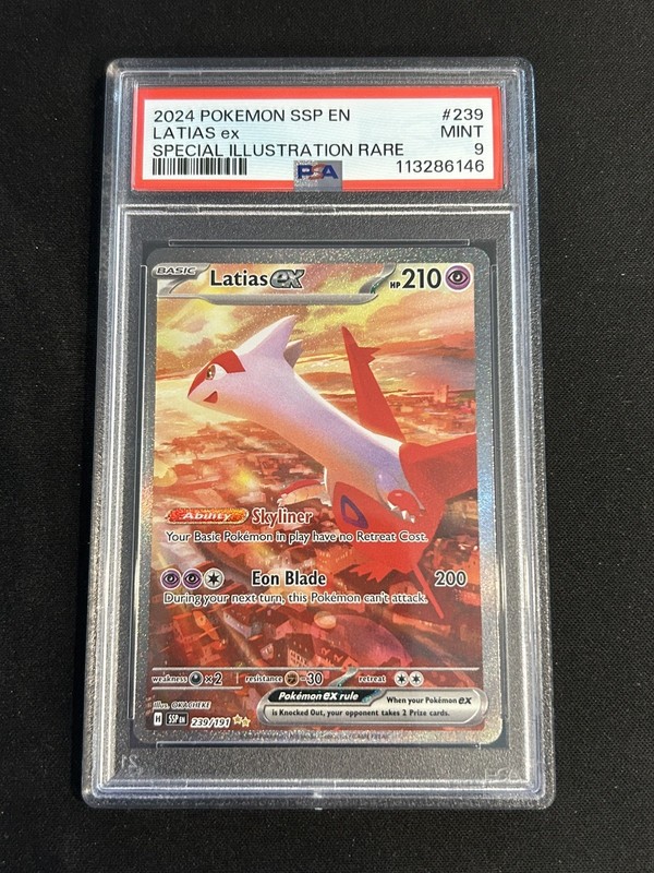2024 POKEMON SSP EN-SURGING SPARKS SPECIAL ILLUSTRATION RARE LATIAS EX PSA 9
