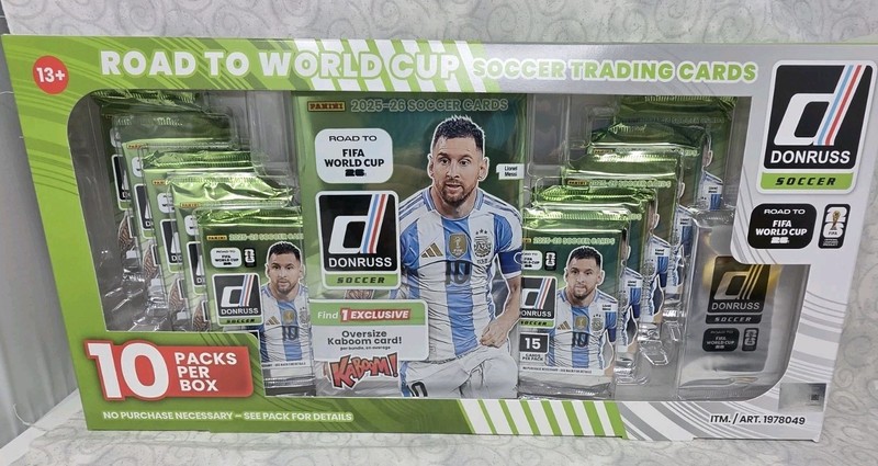 2025-26 Donruss Road to FIFA World Cup Soccer 10 Pack Box Messi Factory Sealed