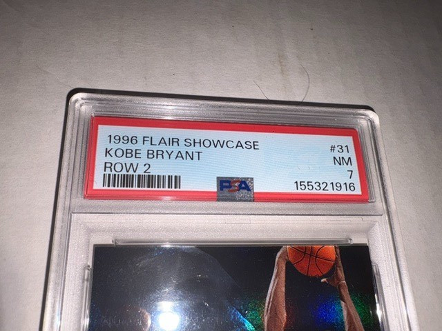 1996-97 Fleer Flair Showcase Row 2 Kobe Bryant RC #138 - PSA 7 - NM - LA Lakers view 2