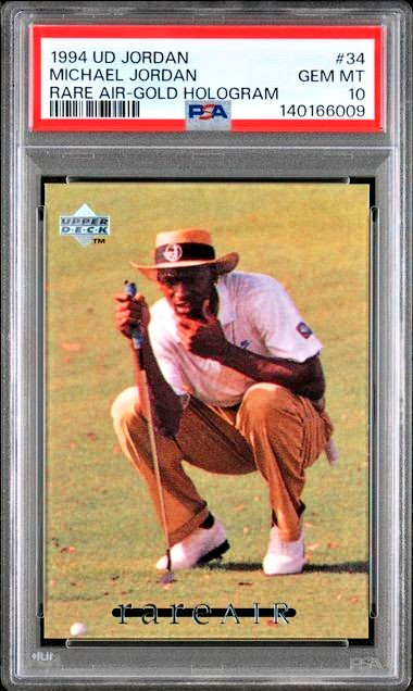 PSA 10 Michael Jordan 1994 Upper Deck MJ Rare Air GOLD HOLOGRAM #34 Bulls GOAT
